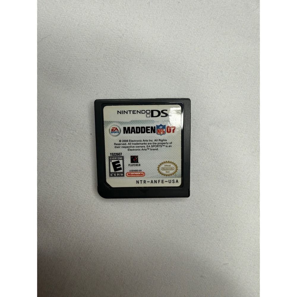 Madden NFL 07 Nintendo DS Game Cartridge